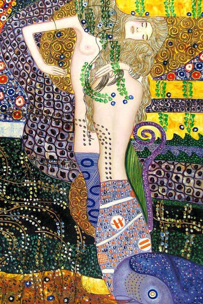 Gustav Klimt Sea Serpents
